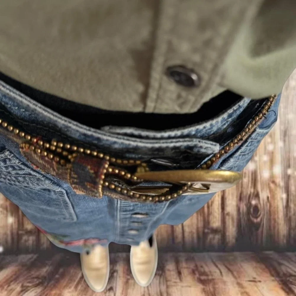 Vintage Western Belt –‎ Aztec Pattern | Size M